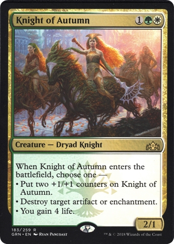 中古MTG【GRN】秋の騎士 / Knight of Autumn《英》（MTG/マジック:ザ・ギャザリング）【管理:M1515】
