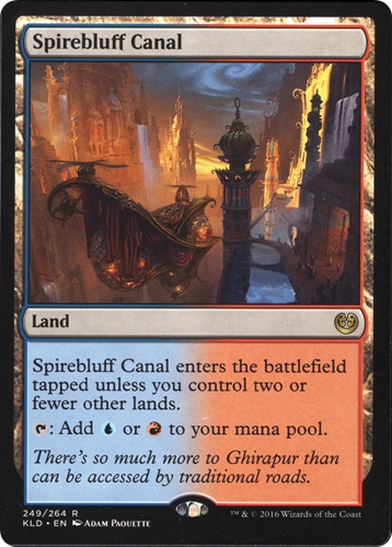中古MTG【KDL】尖塔断の運河 / Spirebluff Canal《英》（MTG/マジック:ザ・ギャザリング）【管理:M1522】