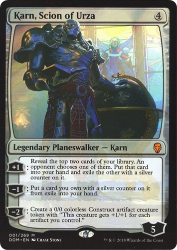 中古MTG【DOM】ウルザの後継、カーン / Karn, Scion of Urza《英》（MTG/マジック:ザ・ギャザリング）【管理:M1530】