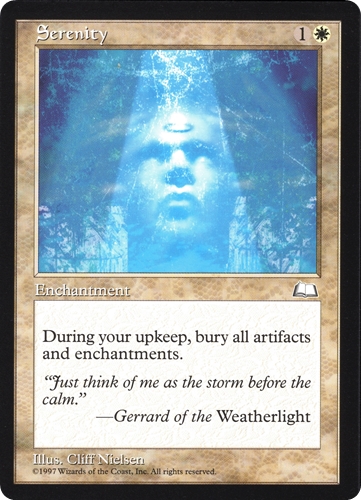 中古MTG【WTH】静寂 / Serenity《英》（MTG/マジック:ザ・ギャザリング）【管理:M1545A】