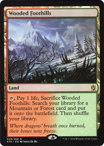 中古MTG【KTK】樹木茂る山麓 / Wooded Foothills《英》（MTG/マジック:ザ・ギャザリング）【管理:M1559A】