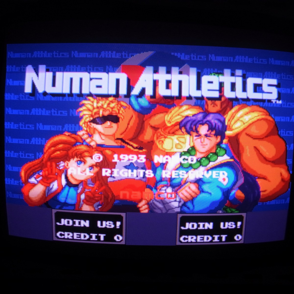 【中古アーケード基板】ナムコ/NAMCO ニューマンアスレチックス NUMAN ATHLETICS 電解コンデンサ全交換済 NA-2マザー付 イン取帯純正 動作確認済