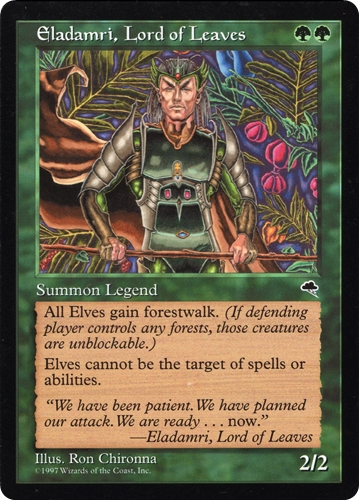 中古MTG【TMP】葉の王エラダムリー / Eladamri, Lord of Leaves《英》（MTG/マジック:ザ・ギャザリング）【管理:M1573A】