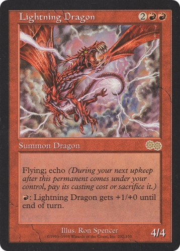 中古MTG【USG】稲妻のドラゴン / Lightning Dragon《英》（MTG/マジック:ザ・ギャザリング）【管理:M1598】