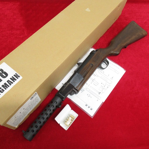 □ CAW 金属製モデルガン MP18 ベルグマン リアルウッド