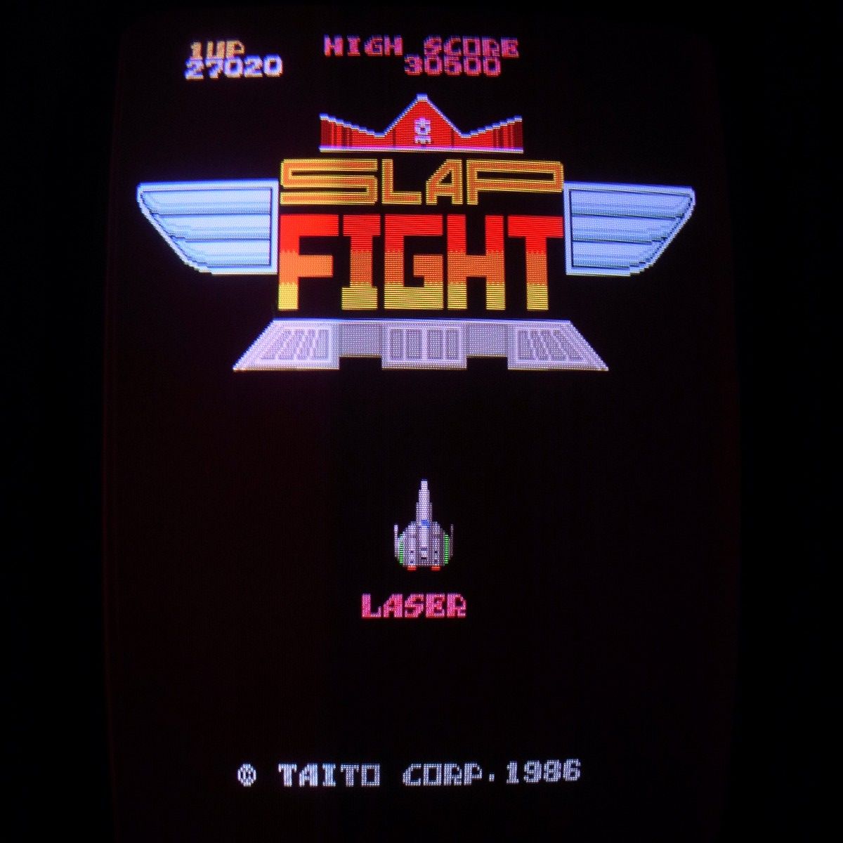 【中古アーケード基板】東亜プラン/タイトー スラップファイト SLAP FIGHT TOAPLAN TAITO JAMMA版 インスト純正 動作確認済