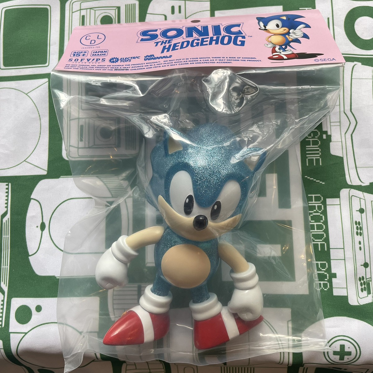 【店頭併売品】（未開封）ソフビ「ソニック ザ ヘッジホッグ ZOZO限定 クリア ラメ ブルー」【IH-1143】