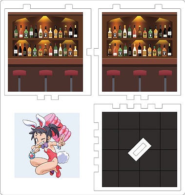 ゲームハンター小嵐ちゃん アクリルジオラマBOX（バニー）/ お子様ランチ