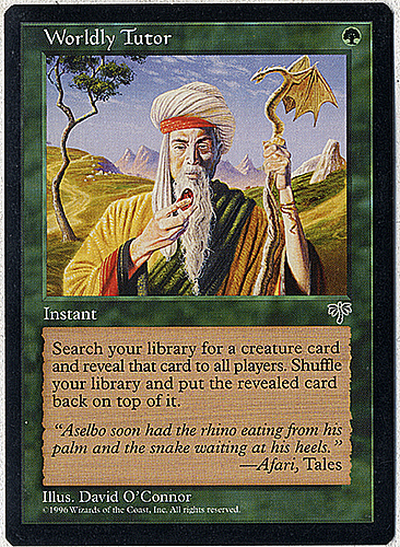 中古MTG【MIR】俗世の教示者 / Worldly Tutor《英》（MTG/マジック:ザ・ギャザリング）【管理:M0091】