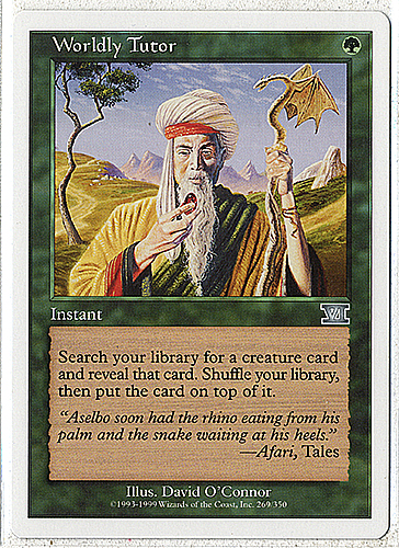 中古MTG【6ED】俗世の教示者 / Worldly Tutor 《英》（MTG/マジック:ザ・ギャザリング）【管理:M0109】
