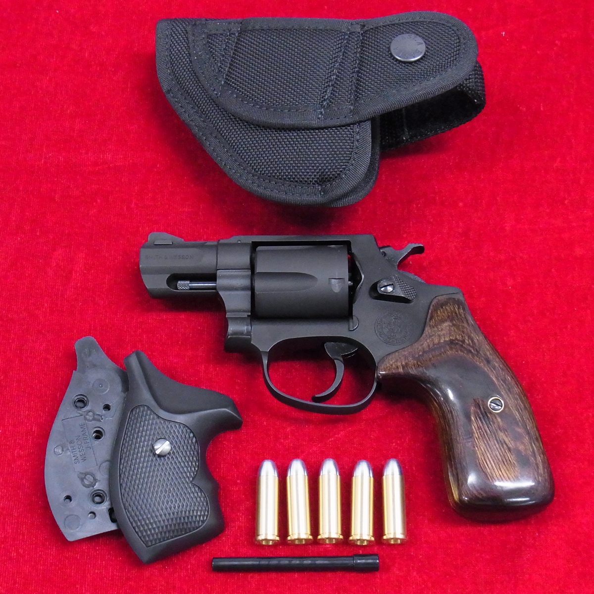 ■ 未発火品 タナカ S&W M36 PC Ver.2 HW 2インチ モデルガン アルタモント製木製グリップ ホルスター付