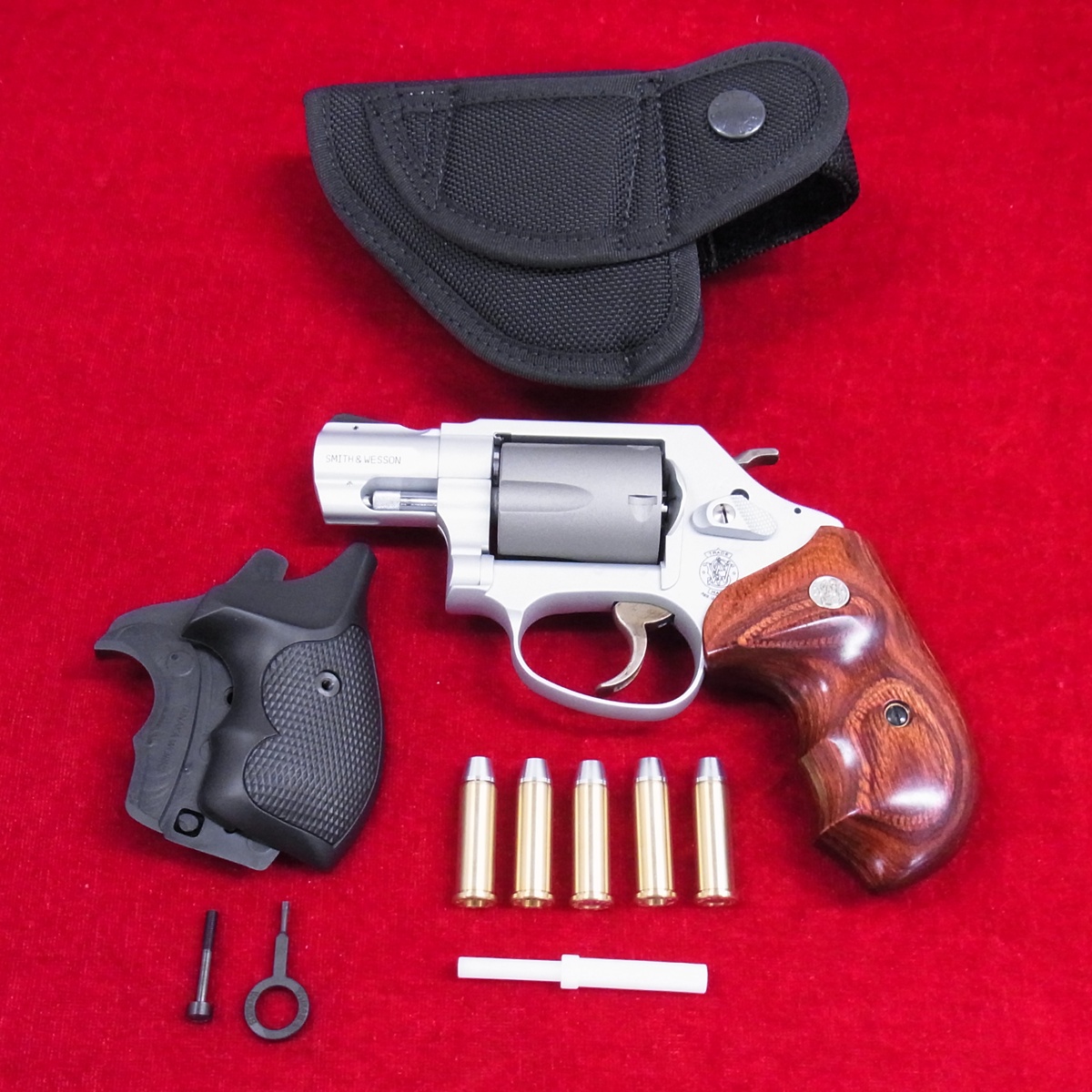 ■ 未発火品 タナカ S&W M360SC HW セラコート 1-7/8インチ モデルガン アルタモント製木製グリップ ホルスター付