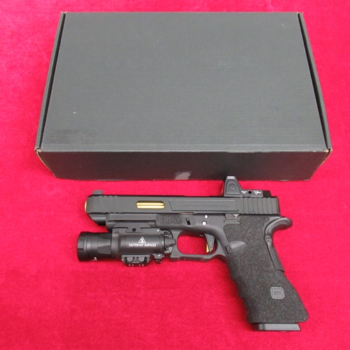 サイドアームズカスタム 東京マルイ グロック17ベース グロック34 SAI SALIENT ARMS GunsModify カスタムスライド ゴールドバレル GBB SIDE ARMS