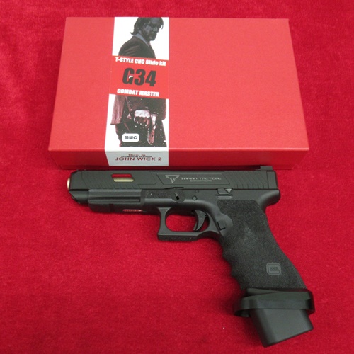 サイドアームズカスタム 東京マルイ グロック34ベース TTI JOHN WICK2カスタム デトネーター製スライド GBB SIDE ARMS