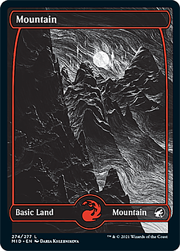 中古MTG【MID】（Foil）山/Mountain（274） 《日》（MTG/マジック:ザ・ギャザリング）【管理:M0161】