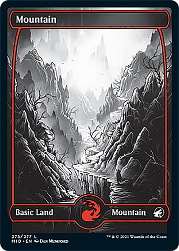 中古MTG【MID】（Foil）山/Mountain（275） 《日》（MTG/マジック:ザ・ギャザリング）【管理:M0162】