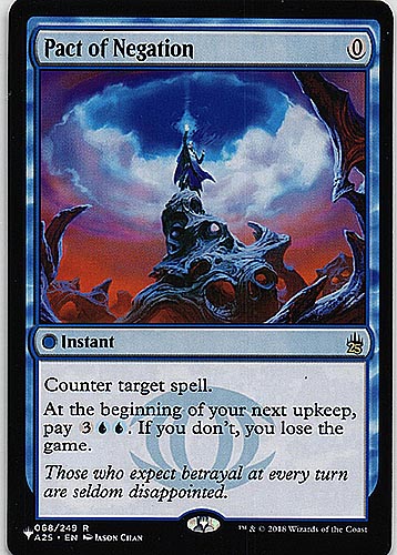 中古MTG【The List】（A25）否定の契約/Pact of Negation（MTG/マジック:ザ・ギャザリング）【管理:M0228】