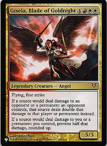 中古MTG【The List】（AVR)黄金夜の刃、ギセラ/Gisela, Blade of Goldnight（MTG/マジック:ザ・ギャザリング）【管理:M0234】
