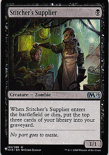 中古MTG【The List】（M19）縫い師への供給者/Stitcher's Supplier（MTG/マジック:ザ・ギャザリング）【管理:M0235】