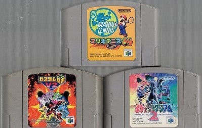 【中古ソフト】NINTENDO64│マリオテニス64/ポケモンスタジアム2/カスタムロボV2/3本セット