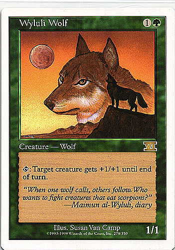 中古MTG【6ED】	ワイルーリーの狼/Wyluli Wolf	《英》（MTG/マジック:ザ・ギャザリング）【管理:M0251】