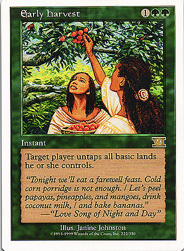 中古MTG【6ED】	早摘み/Early Harvest《英》（MTG/マジック:ザ・ギャザリング）【管理:M0252】