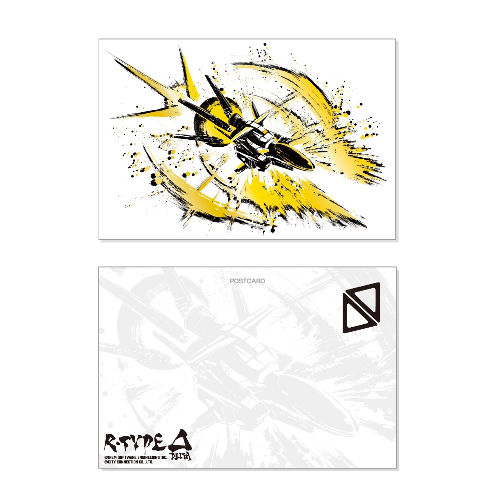 【R-TYPE Δ】 墨絵金箔ポストカード