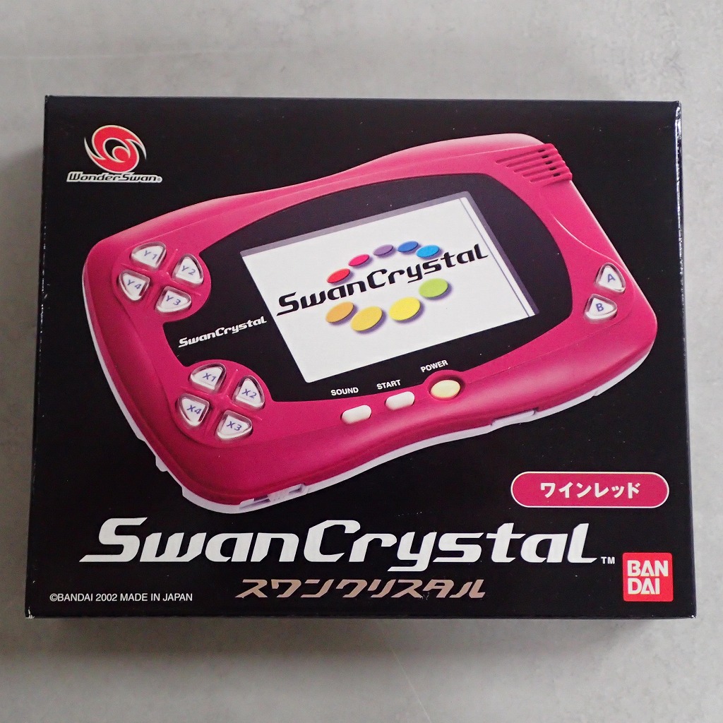 【中古ハード】ワンダースワン スワンクリスタル 本体 SCT-001 ワインレッド 未使用