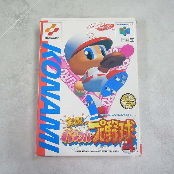 【中古ソフト】NINTENDO64│実況パワフルプロ野球4 コントローラーパック付箱付