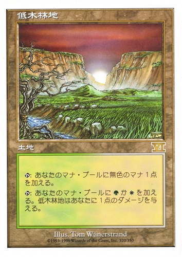 中古MTG【6ED】低木林地 / Brushland《日》（MTG/マジック:ザ・ギャザリング）【管理:M1610】