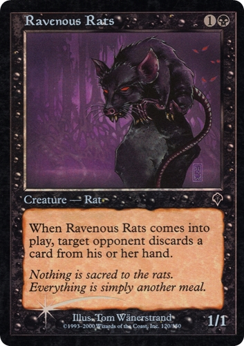 中古MTG【INV】[Foil] 貪欲なるネズミ / Ravenous Rats《英》（MTG/マジック:ザ・ギャザリング）【管理:M1613】