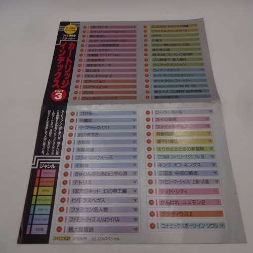 【中古グッズ】ファミ通特製ステッカー カートリッジインデックス PART3