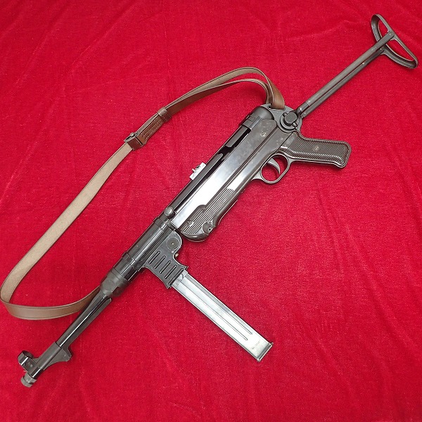 ■マルシン モデルガン シュマイザー MP40 レザースリング