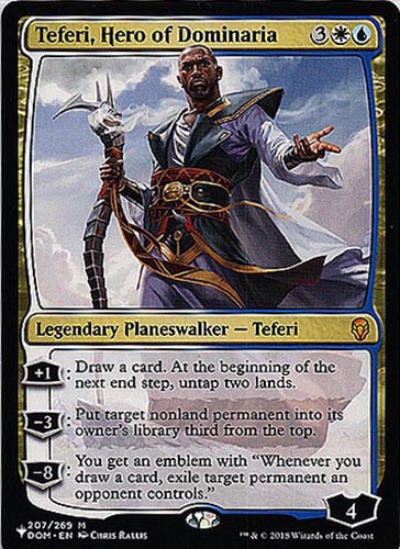 中古MTG【The List】（DOM）ドミナリアの英雄、テフェリー/Teferi, Hero of Dominaria（MTG/マジック:ザ・ギャザリング）【管理:M0237】