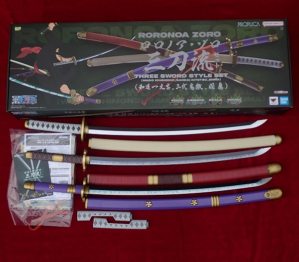 ■ 美品 PROPLICA ロロノア・ゾロ 三刀流セット （和道一文字、三代鬼徹、閻魔）
