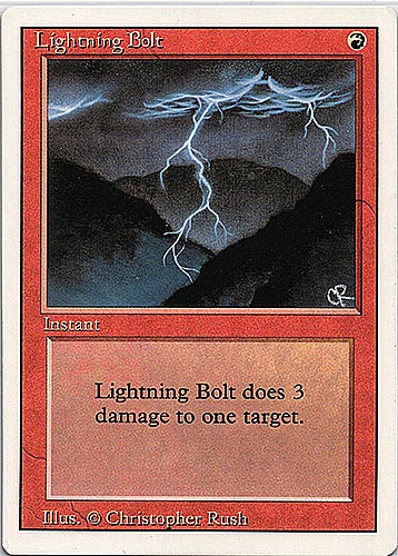 中古MTG【3ED】（印刷違い・白マルなし）稲妻/Lightning Bolt	《英》	（MTG/マジック:ザ・ギャザリング）【管理:M0308】