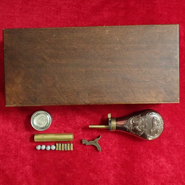 木製ガンケース パウダーフラスコ カートリッジ