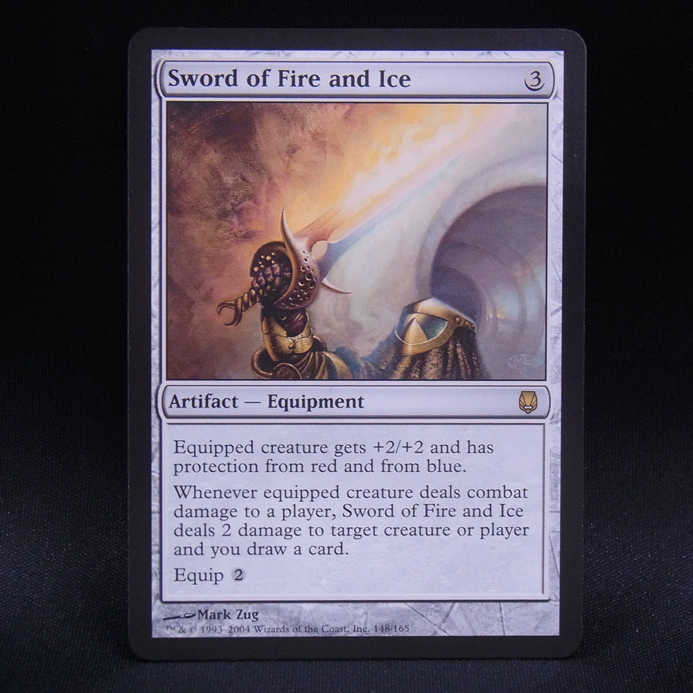 ◆【中古MTG】マジックザギャザリング│火と氷の剣/Sword of Fire and Ice【DST/EN】