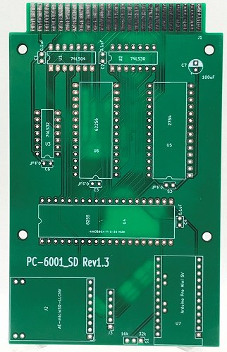 PC-6001_SD Rev1.3基板+ROM差し替え用基板+専用トレイ / yanataka