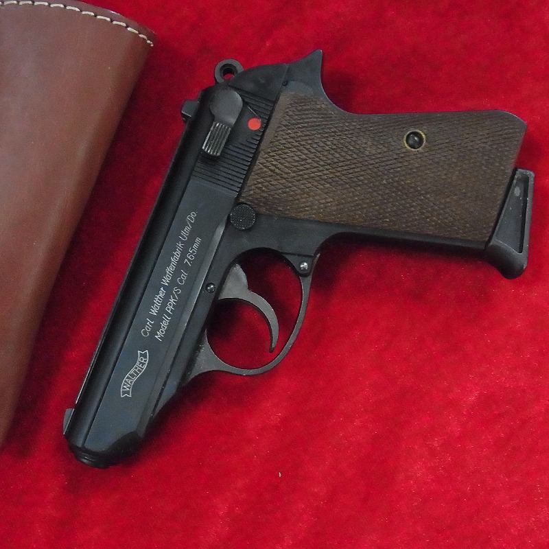 マルシン ワルサー PPK/S モデルガン 木製グリップ ホルスター