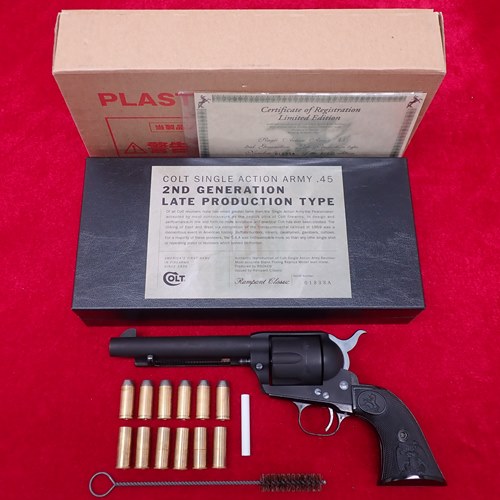 1000挺限定 六研 ROCKEN ランパントクラシック Z-SOLID SAA 2nd 5.5インチ レイトモデル モデルガン [くれいも屋：I0A065]