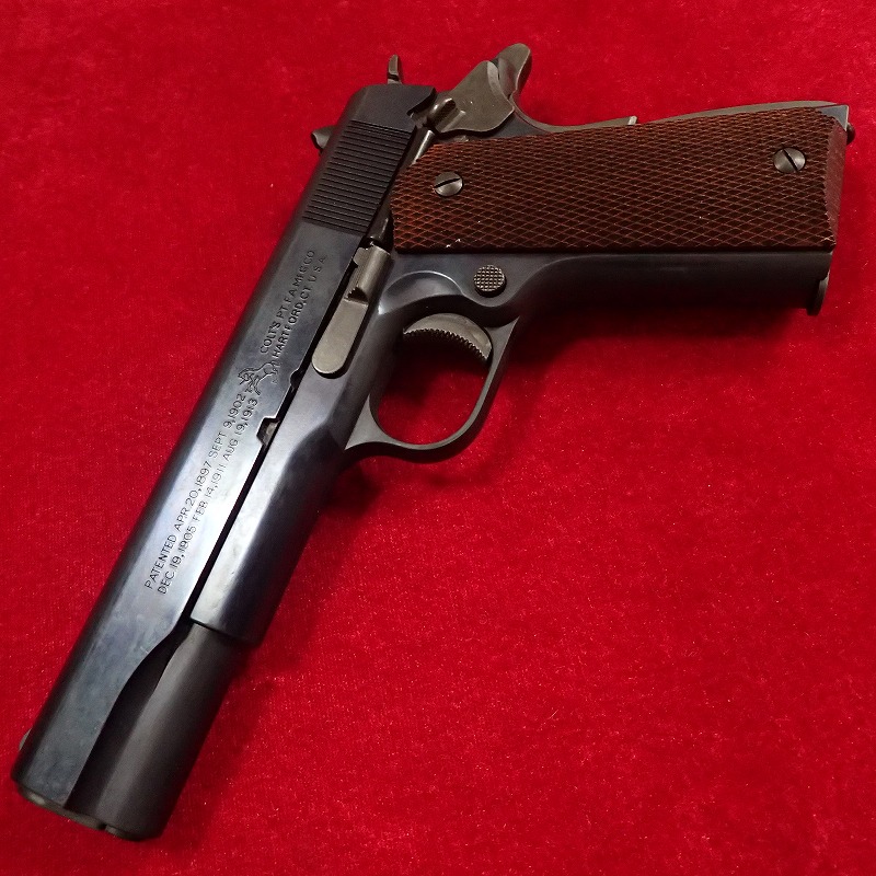 ブルーイング加工 マルシン M1911A1 コルトガバメント 木製グリップ モデルガン