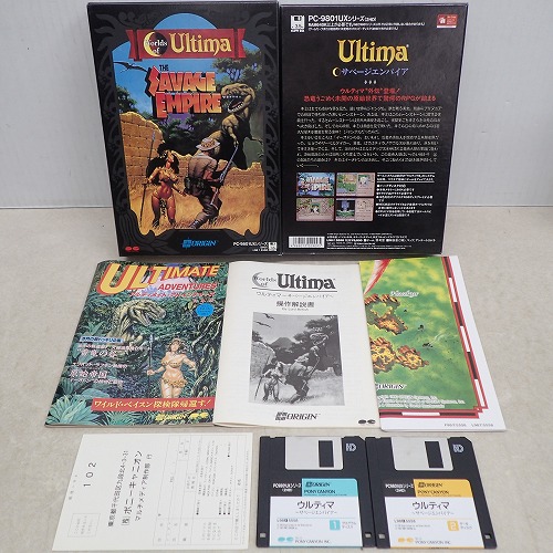 【中古PCソフト】美品 ORIGIN PC-9801UX｜ウルティマ サベージエンパイア （Worlds of Ultima THE SAVAGE） 3.5インチ