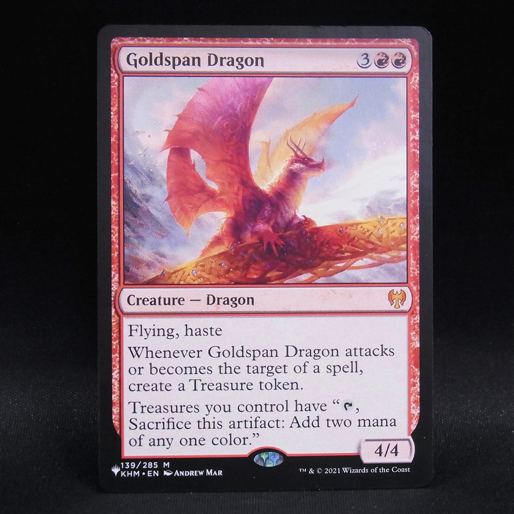 ◆【中古MTG】マジックザギャザリング│黄金架のドラゴン/Goldspan Dragon【PWシンボル付き再録/JP】