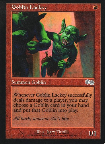 中古MTG【USG】 ゴブリンの従僕 / Goblin Lackey 《英》（MTG/マジック:ザ・ギャザリング）【管理:M0101】