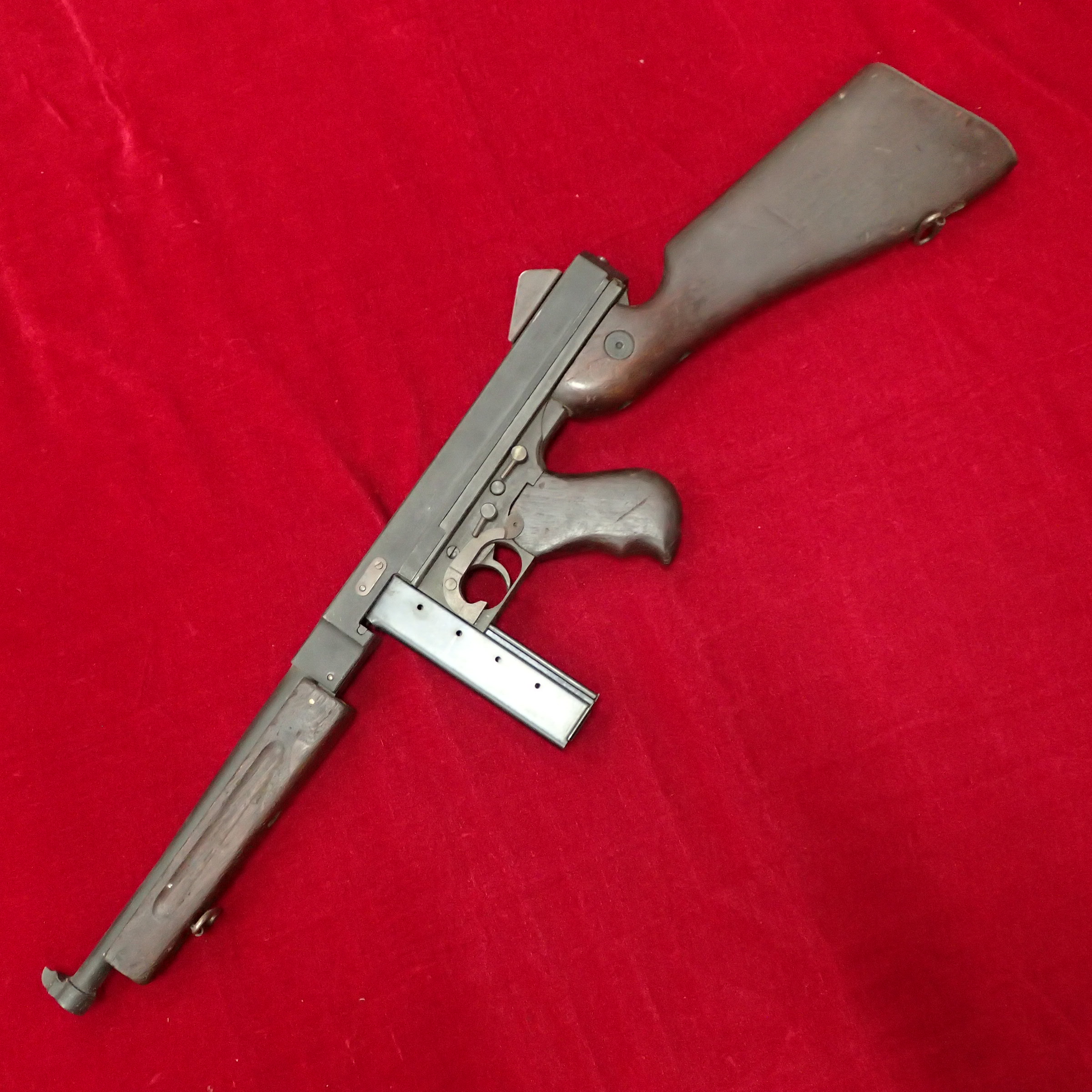 ■ ハドソン 中田商店 金属製モデルガン トンプソン M1A1 実物銃床 実物ストック