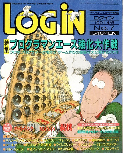 【中古書籍】LOGIN 1991年4/5 No.7 付録付き