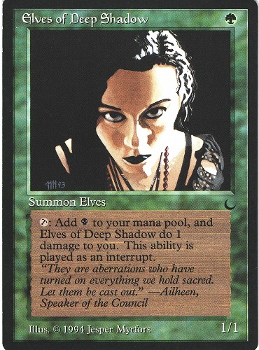 中古MTG【DRK】深き闇のエルフ / Elves of Deep Shadow 《英》（MTG/マジック:ザ・ギャザリング）【管理:M0555A】