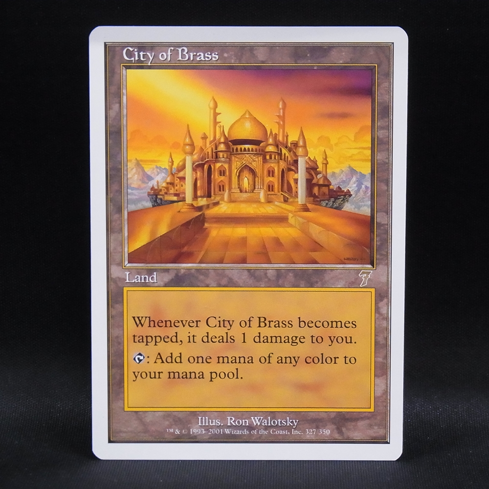 ◆【中古MTG】マジックザギャザリング│真鍮の都/City of Brass【7ED/EN】