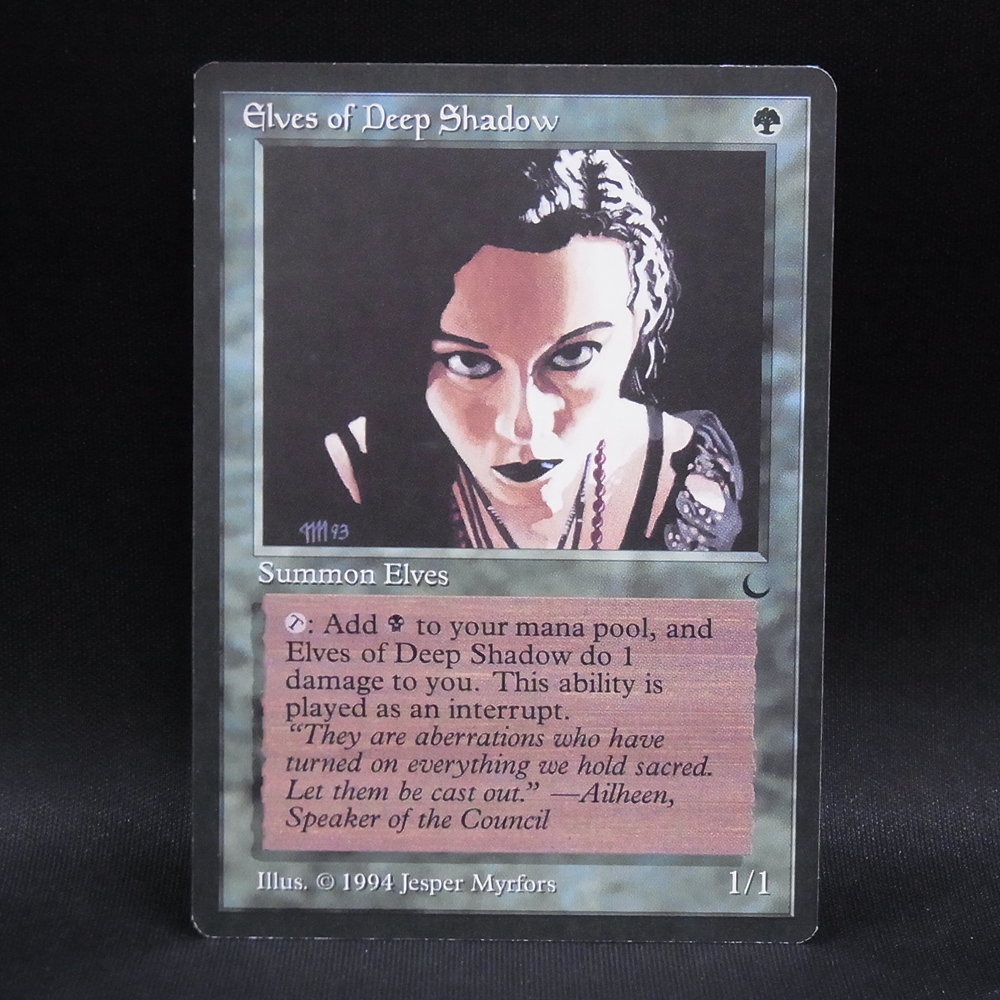 ◆【中古MTG】マジックザギャザリング│深き闇のエルフ/Elves of Deep Shadow【DRK/EN】